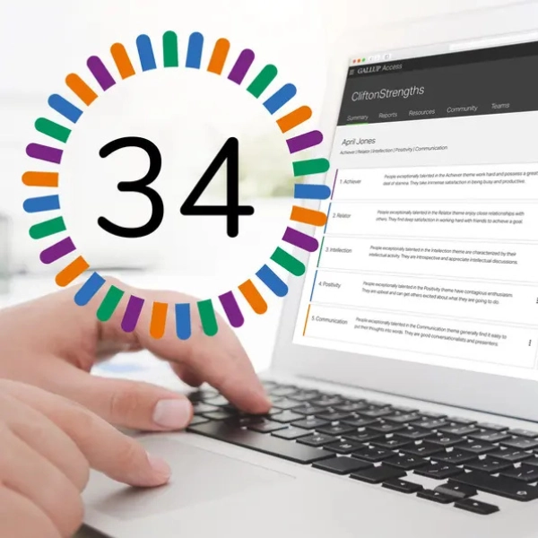 Stärken erkennen mit dem Gallup strenght finder und Carpe verba!: Foto von Auswertungsbildschirm